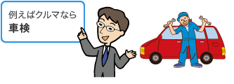 例えばクルマなら車検